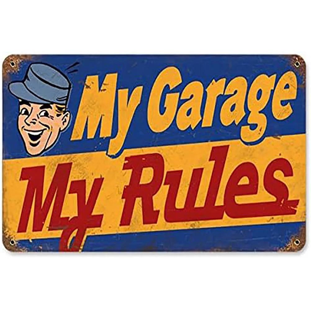 Funny Mechanic Shop Sign Mechanic Hourly Rate Reproduction Vintage Metal Sign Tin for Man Cave, Cars, Workshop Garage Wall Deco