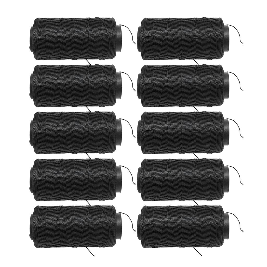 10 STÜCKE Nähgummi Elastischer Faden Wasserdicht Verschleißfest Weiches Nylon Schwarz Elastischer Faden für DIY Stickerei Quilten und