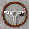 Universal Heritage Indy Wood Grain Steering Wheel 14inch Classic Racing Sports Car Steering Wheel
