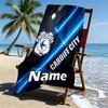 Custom Name Personalized Cardiff City FC Print Beach Towel, for Trip Camping Beach Party Home Decor, Birthday Gift for Family & Friends