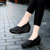 New Women's Plus Size 35-42 Women's Wedge Thick Soled Sports Shoes Fashionable Woven Hollow Women's Loafers Slip On Casual Shoes