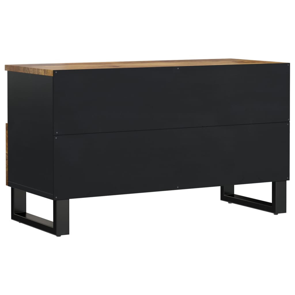 TV Cabinet 80 X 33 X 46 Cm Solid Mango Wood & Engineered Wood