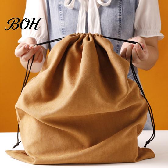 Moisture-Proof Purse Storage Suede Dust Cover Bag, with Drawstring Closure, Soft Protective Anti-Oxidation Bag Pouch, for Luxury Leather Totes