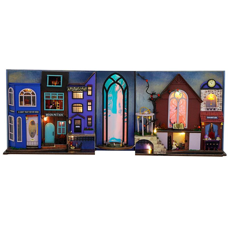 Tianyu DIY Miniatur 3D Buchstützen-Puzzle - Overture Street Montage, Kreatives Geburtstagsgeschenk