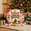 Portable Stress Relief Toys for Travel Christmas Advent Calendar with 24Pcs Squeeze Dumplings, Soft Sensory Fidget Holiday Games Classmates