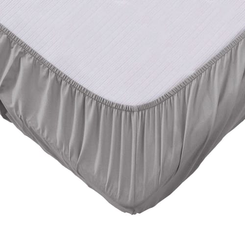 Treeflyheart Semi-Family Gray Box Sheet, Moisture-Wicking, Quick-Drying, 220x200cm, Easy To Put On and Take Off, 30cm Gusset, Polyester, Antibacterial