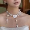 Elegant Bridal White Shell Pearl Necklace Wedding Dress Accessory