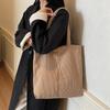 Large Capacity Tote Bag Women's Solid Color Shoulder Bag