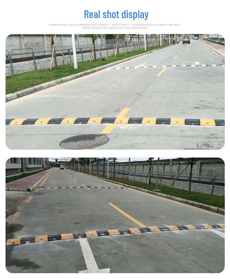High Load Capacity Rubber Speed Bump for Car & Road Safety