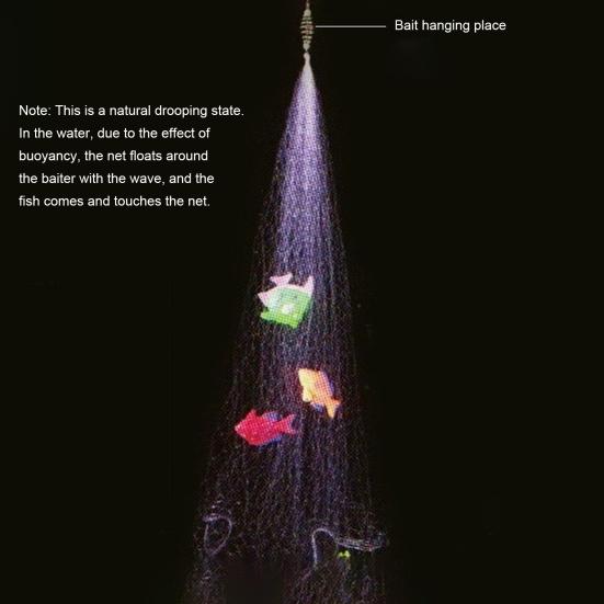 Fischernetz, große Kapazität, tragfähig, kleiner Käfig, Bombenhaken, Fischernetz für Teich