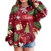 Sweatshirts für Teenager-Mädchen Hoodies Langarm Kordelzug Pullover Niedlicher übergroßer Hoodie Weihnachtstag