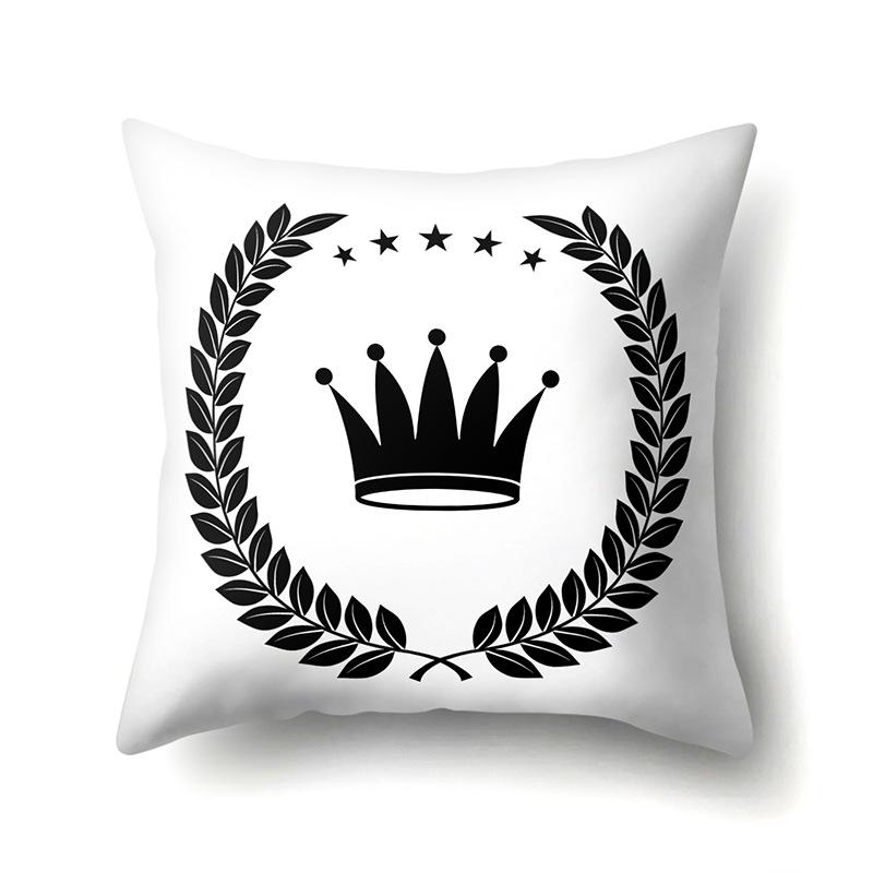Polyester Pillow Case Geometric Home Printed Pillow Waist Cushion Cover Car Cushion Head Cushion Cover