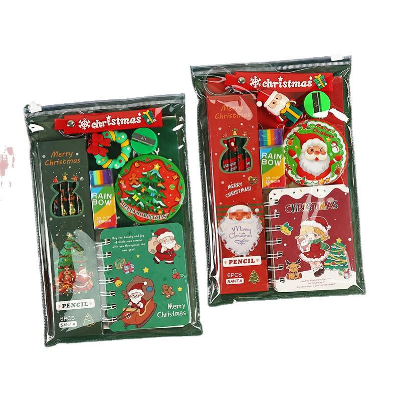Kreatywny Zestaw Świątecznych Artykułów Papierniczych na Prezent: Urocze przybory szkolne dla uczniów o świątecznej tematyce