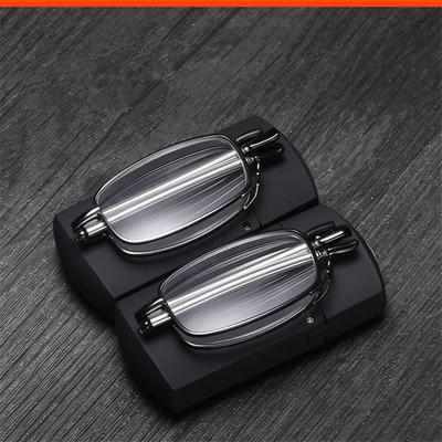 New Models of Prescription Glasses for Men, Women, and Seniors, Metal Folding with Case, Anti-blue Light, for Farsightedness and Presbyopia