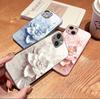 Light luxury three-dimensional color flower Apple 15promax mobile phone case glass high-end iPhone17 girls