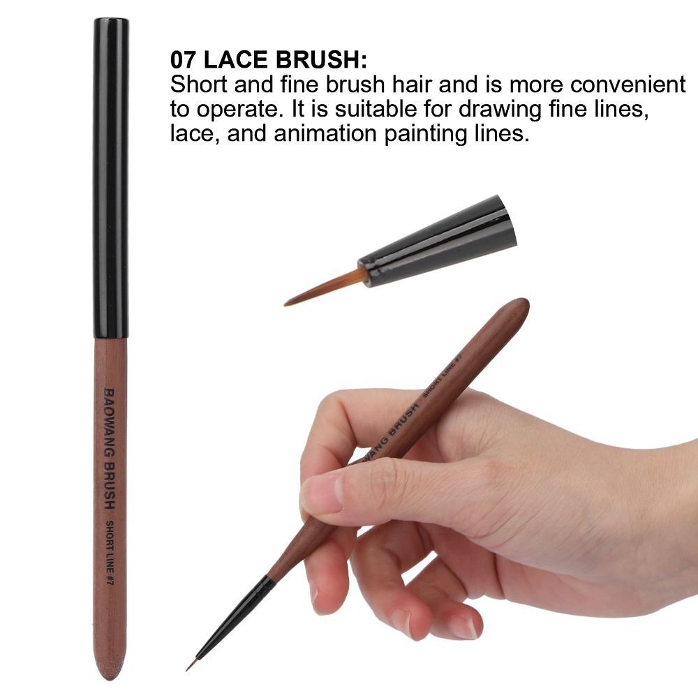 Ergonomic Handle Nail Art Brush Thin Detail Design Nail Drawing Brush Salon Use 5mm