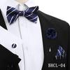 Korean Style 4-Piece Men's Bow Tie & Pocket Square Set for Weddings & Formal Events