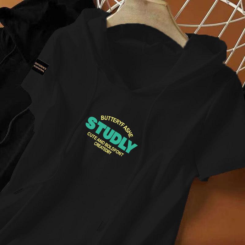 

New Ethnic Style Women s Cotton Hooded Short Sleeve Casual Top M (Recommended 40-50 kg)