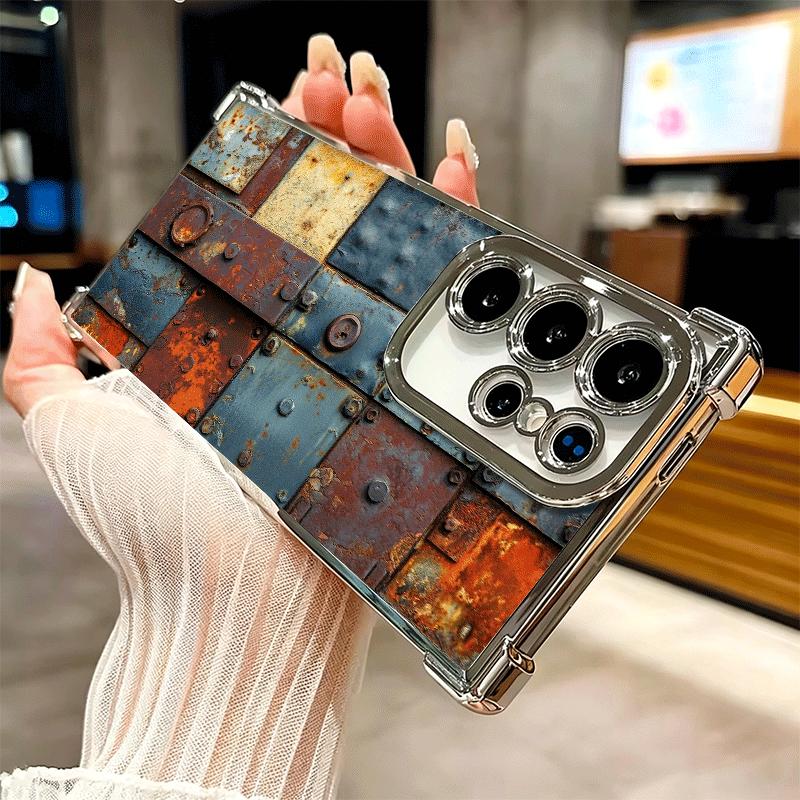 Vintage Industrial Style Rusty Pattern Soft Phone Case For Samsung Galaxy S26 Ultra S25 Edge S24 FE S23 Plus S22 S21 + S20 Plati
