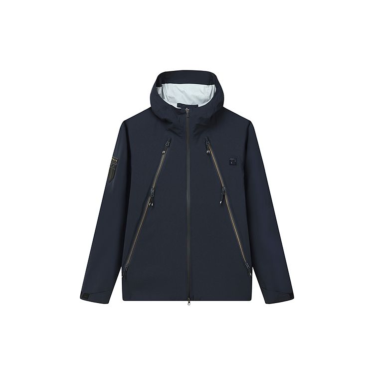 

FILA Fleece Hooded Jacket With Front Zipper Men Jackets Navy-Blue A11M211707F-NV XL
