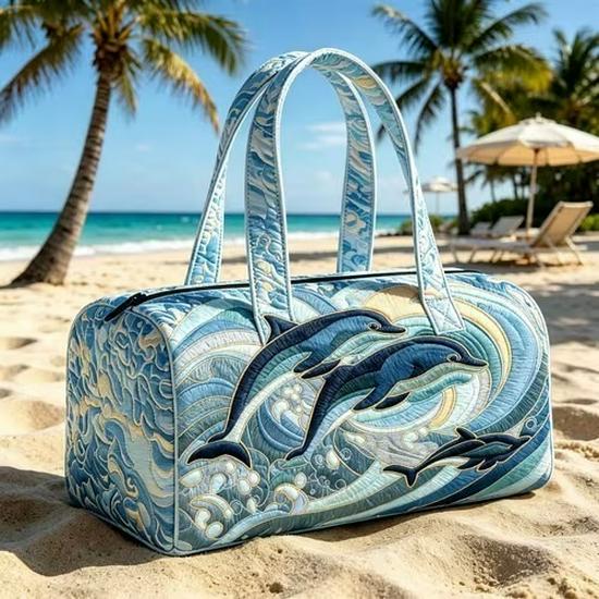 3D-Printed Quilted Cotton Women's Travel Yoga Handbag
