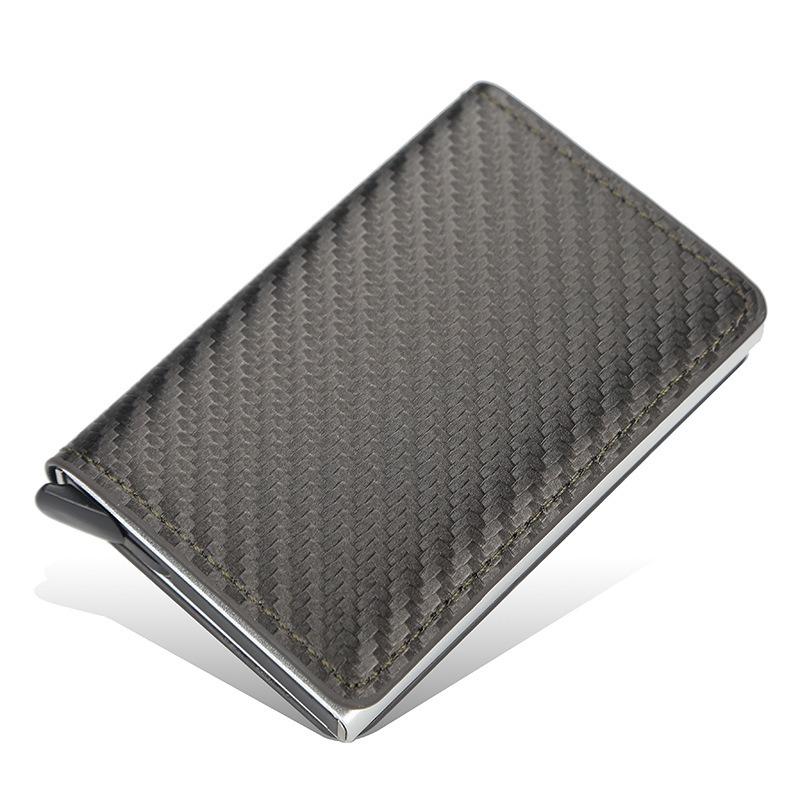 Men's Wallet Plus Women's Short RFID Leather Wallet OEM Custom Aluminum Frame Card Bag