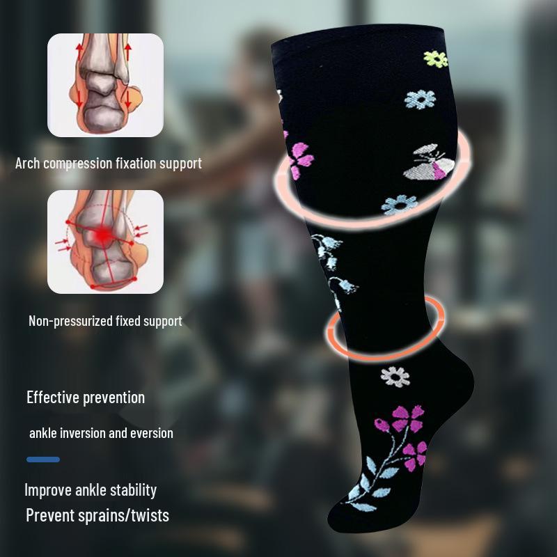 Suuremõõdulised kõrge elastsusega kompressioonsokid treeninguks ja rasvumise korral