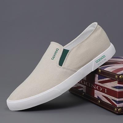 Leinenschuhe 2025 Frühling neue Herren Ein-Fuß klassisch vielseitig weich und bequem trendig retro Low-Top Board Schuhe