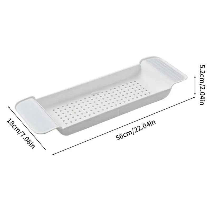 M-Modern-Bath Tub Tray Extendable Draining Bath Tray Space-Saving Household Bathtub Shelf Small Storage Tray For Towels Glasses