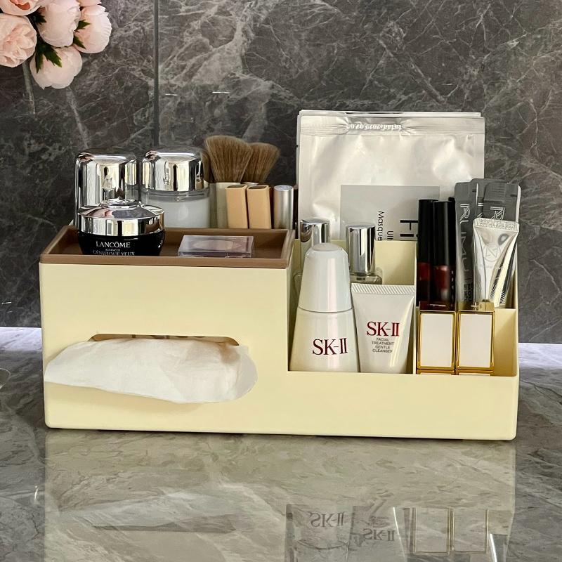 Ins Desktop Storage Box Organizer Student Office Desk Stationery Sundries Versatile Sorting Box Tissue Box Cosmetic Storage Rack