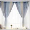 For Panels Autohesion 2 Curtains Windows For Bedroom Girls Kids Baby Window Curtain Double Layer Star Cut Out Living Room Decor Wall Home