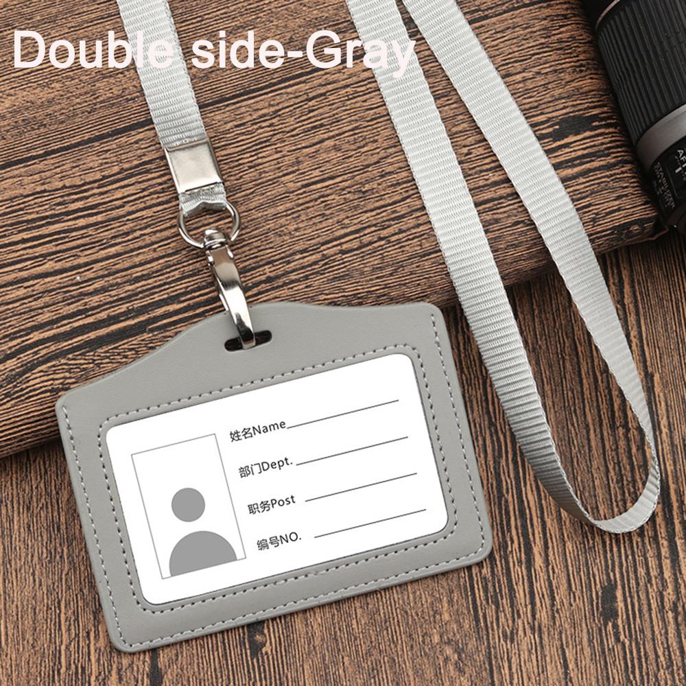 Card Holder Office Business Credit Card Holder With Neck Lanyard Badge Card Case Name ID Card Cover