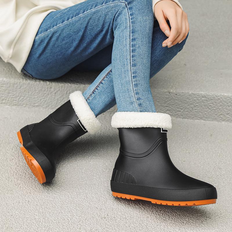 Versatile rain shoes female adult waterproof, non-slip and wear-resistant rain boots soft-soled comfortable shoes