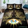 Bohemian King Queen Duvet Cover Yoga Comforter Cover Chakra Meditation Hamsa Eye Bedding Set Exotic Boho Polyester Quilt Cover