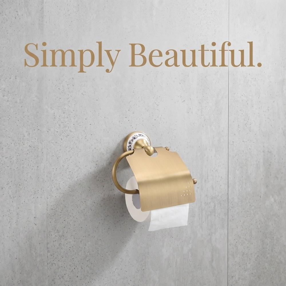Wall Mounted Paper Towel Holder Antique Gold Tissue Holder Toilet Paper Holder  Household Use