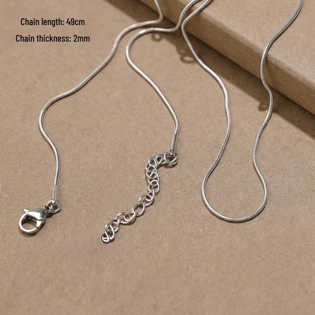 Gargantilla de Plata 925: Collar de Cadena Fina Liso para Hombres y Mujeres, Plata Pura 999, Sin Colgante