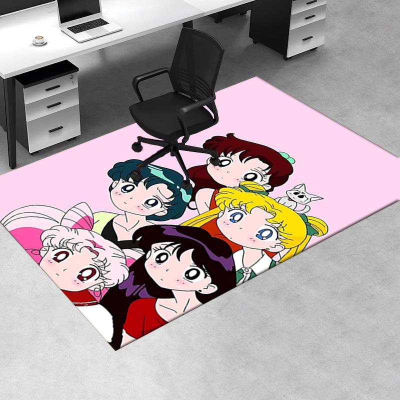 Sailor Moon Charming Anime Characters Chair Mat - Cute Cartoon Decor for Home Office, Living Room, Bedroom Gift Idea.1258a