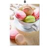 Delicious Macaroon Fruit Dessert Coffee Bread Kitchen Poster Canvas Painting Wall Art Picture for Dining Room Restaurant