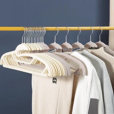 5 Stück Samt Kleiderbügel mit Rutschschutz, Beflockter Hosen- und Röcke-Kleiderbügel mit kleinem Halsausschnitt zur Aufbewahrung im Schrank, Kleider-Organizer zum Aufhängen