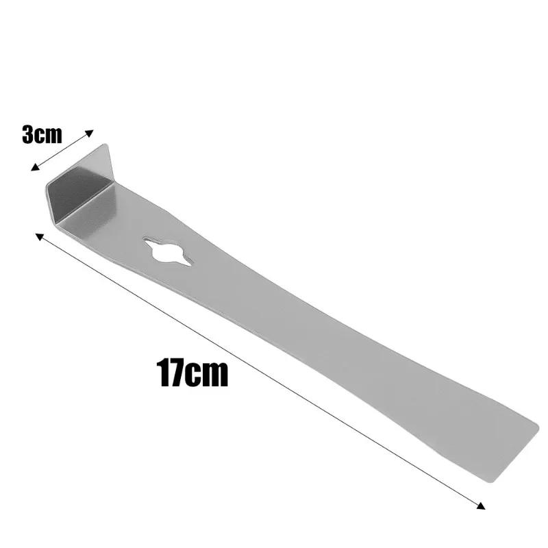 

3 In 1 Stainless Steel Pry Bar Flat Head Multifunction Woodworking Scraper Lever Wooden Board Dismantling Spatula Nail Lift Tool 1PC