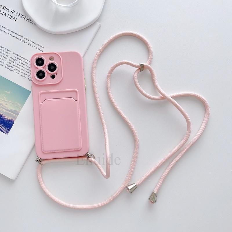 Candy Strap Case for Samsung Galaxy S24 S23 Ultra S22 Plus S21 S20 FE A54 A34 A55 Crossbody Lanyard Neck Cord Card Silicon Cover