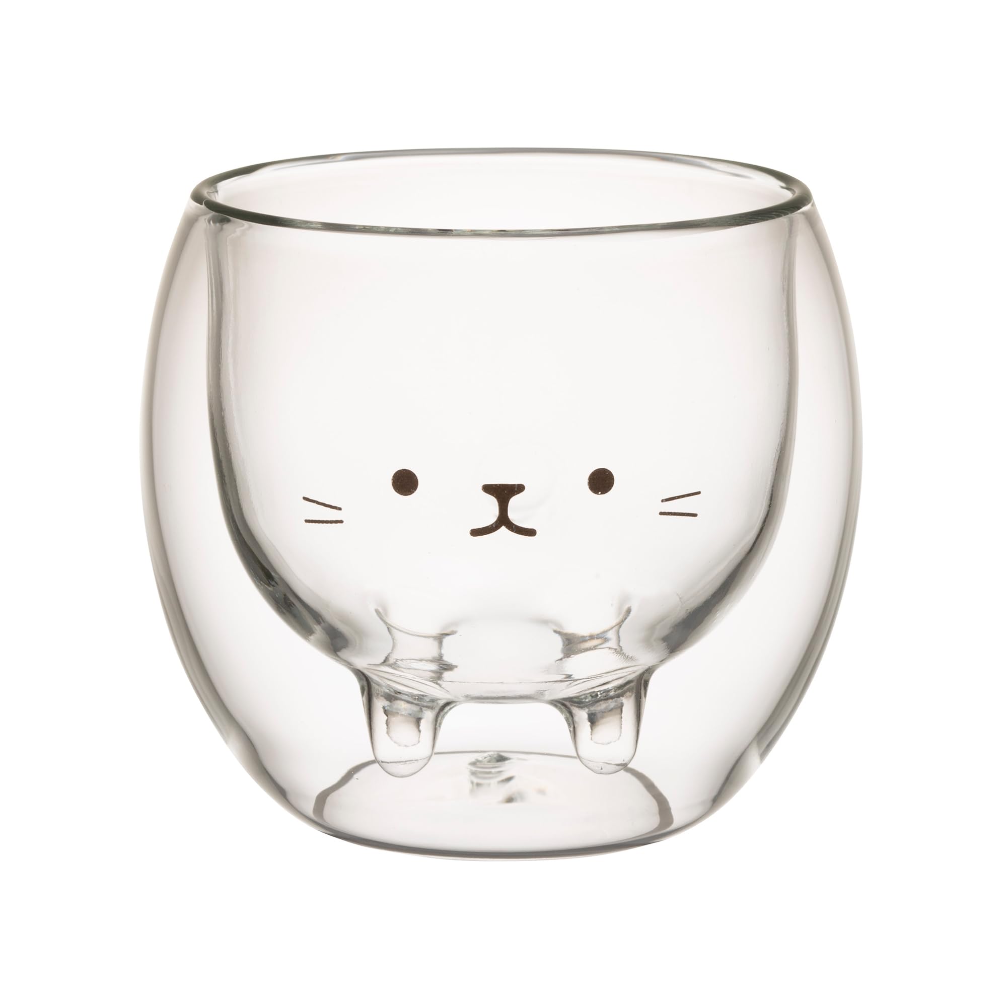 

CB Japan 250ml Dishwasher ANIBALL Double Glass Heat-Resistant Glass, [Cat Ball], Condensation-Resistant, Double-Walled Construction, Boilable, Safe,