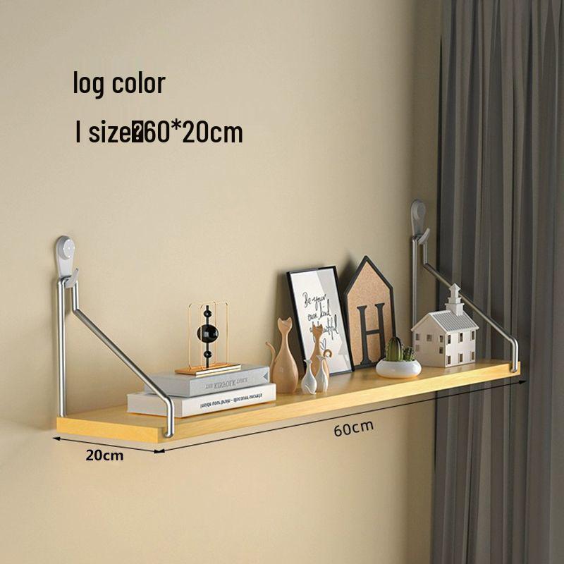 Punch-Free Wall-Mounted Iron Art Storage Rack for TV, Living Room, or Bedroom Décor.