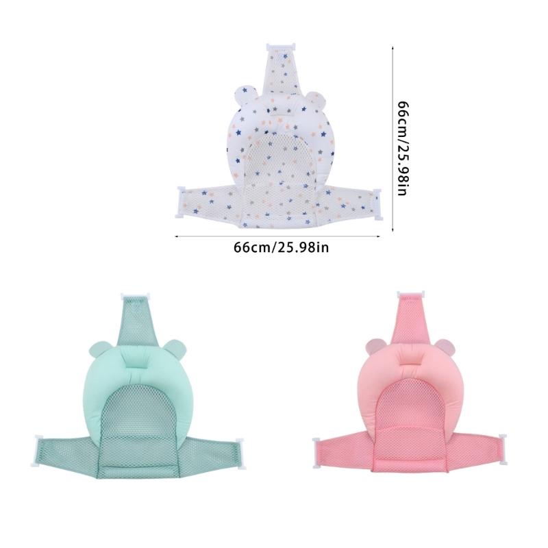 Gentle Baby Bath Support Shower Pad with Thickened Pillow Part for Head Neck and Back Stability During Bathing