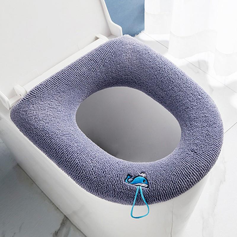 1 Uds. Funda para asiento de inodoro, calentador suave, alfombrilla lavable, cojín para asiento