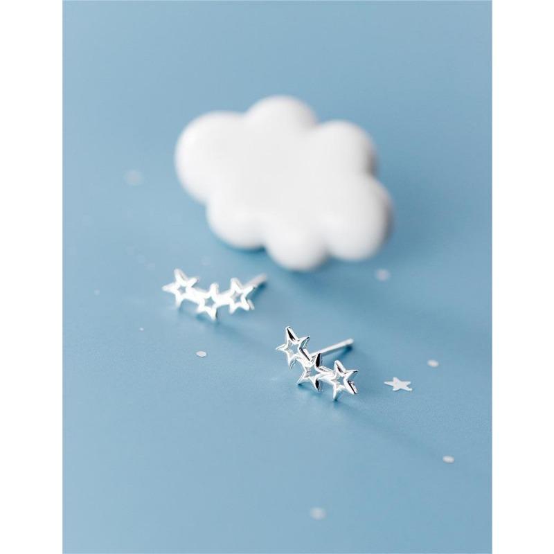 Minimalist Fashion Hollow Star Zircon Stud Earrings For Women Versatile Daily Jewelry