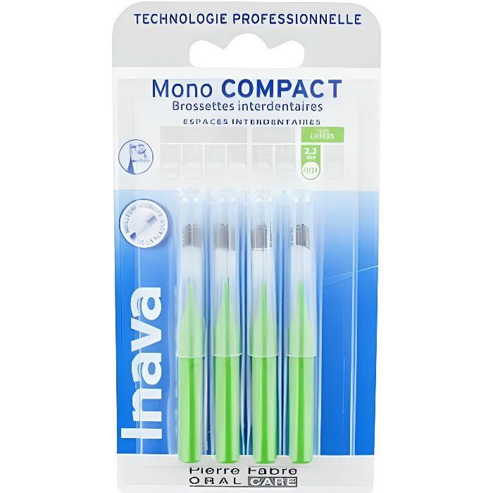 Brossettes Interdentaires - Inava - Mono Compact - 2.2mm - Espaces Très Larges - 4 Unités