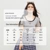 Shangdoubila Contrast U-Neck Bow Embroidered Knit Top
