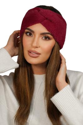 Women' Winter Fluffy Headband Burgundy Kamea - Yoshi
