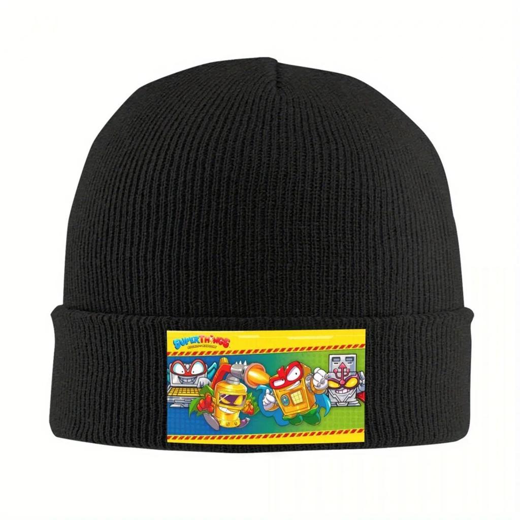 New Superthings Warm Knitted Cap Hip Hop Bonnet Hat Autumn Winter Outdoor Beanies Hats For Unisex Adult